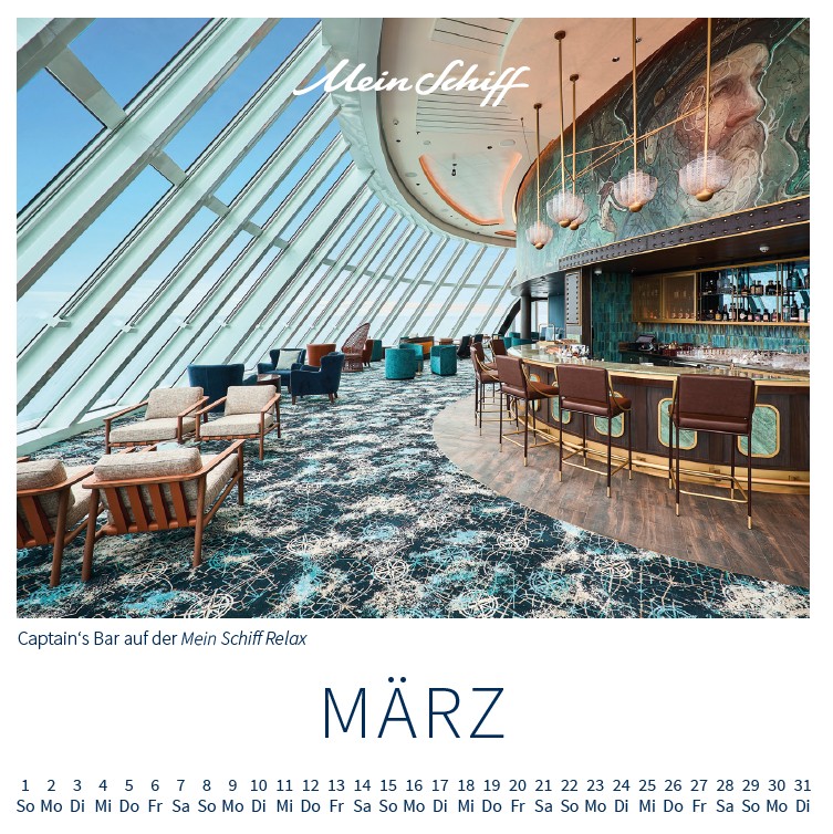 Mein Schiff  Tischkalender mit Holzsockel 2026