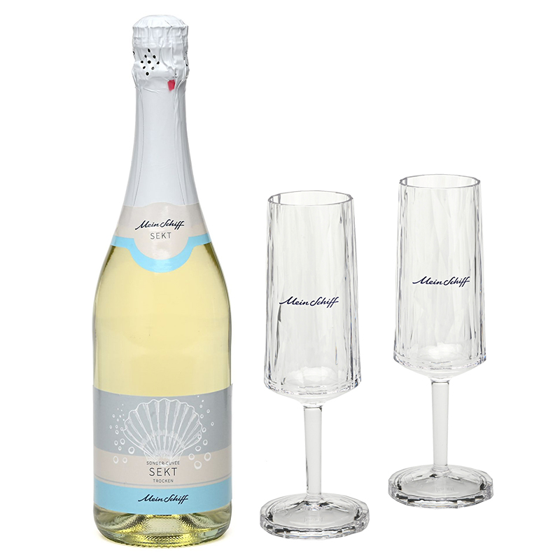 Mein Schiff Sekt-Set mit 2 Gläsern