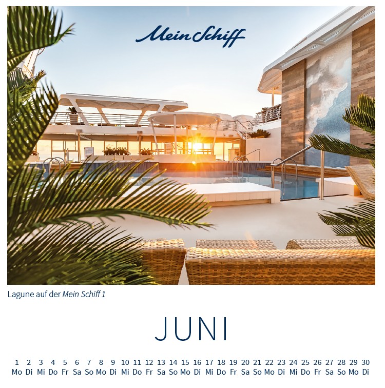 Mein Schiff  Tischkalender mit Holzsockel 2026