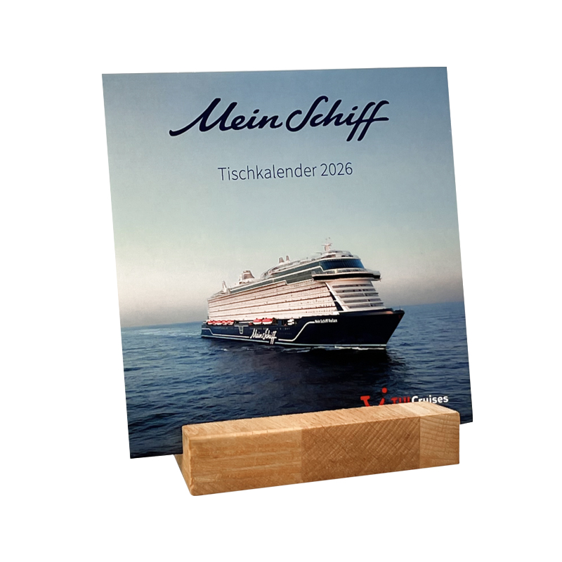 Mein Schiff  Tischkalender mit Holzsockel 2026