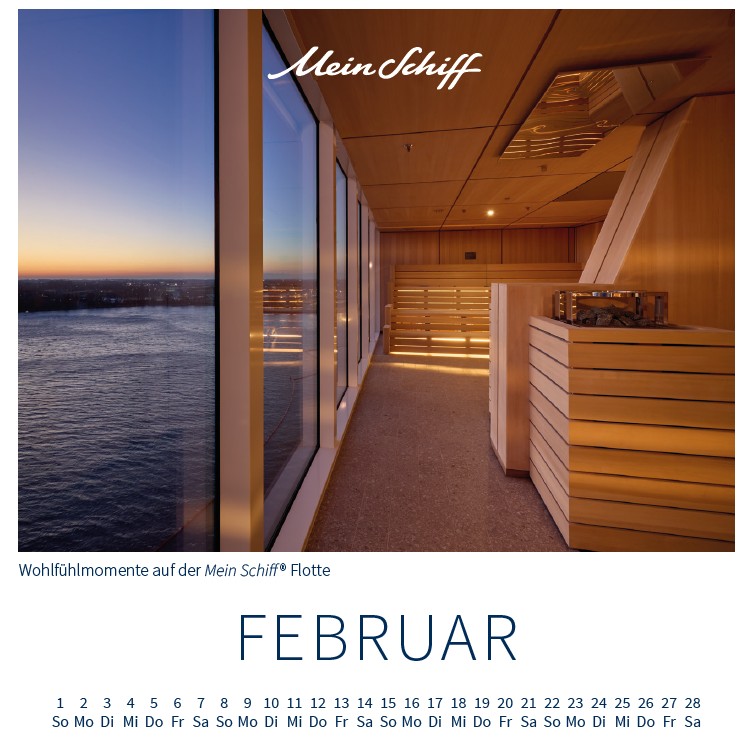 Mein Schiff  Tischkalender mit Holzsockel 2026