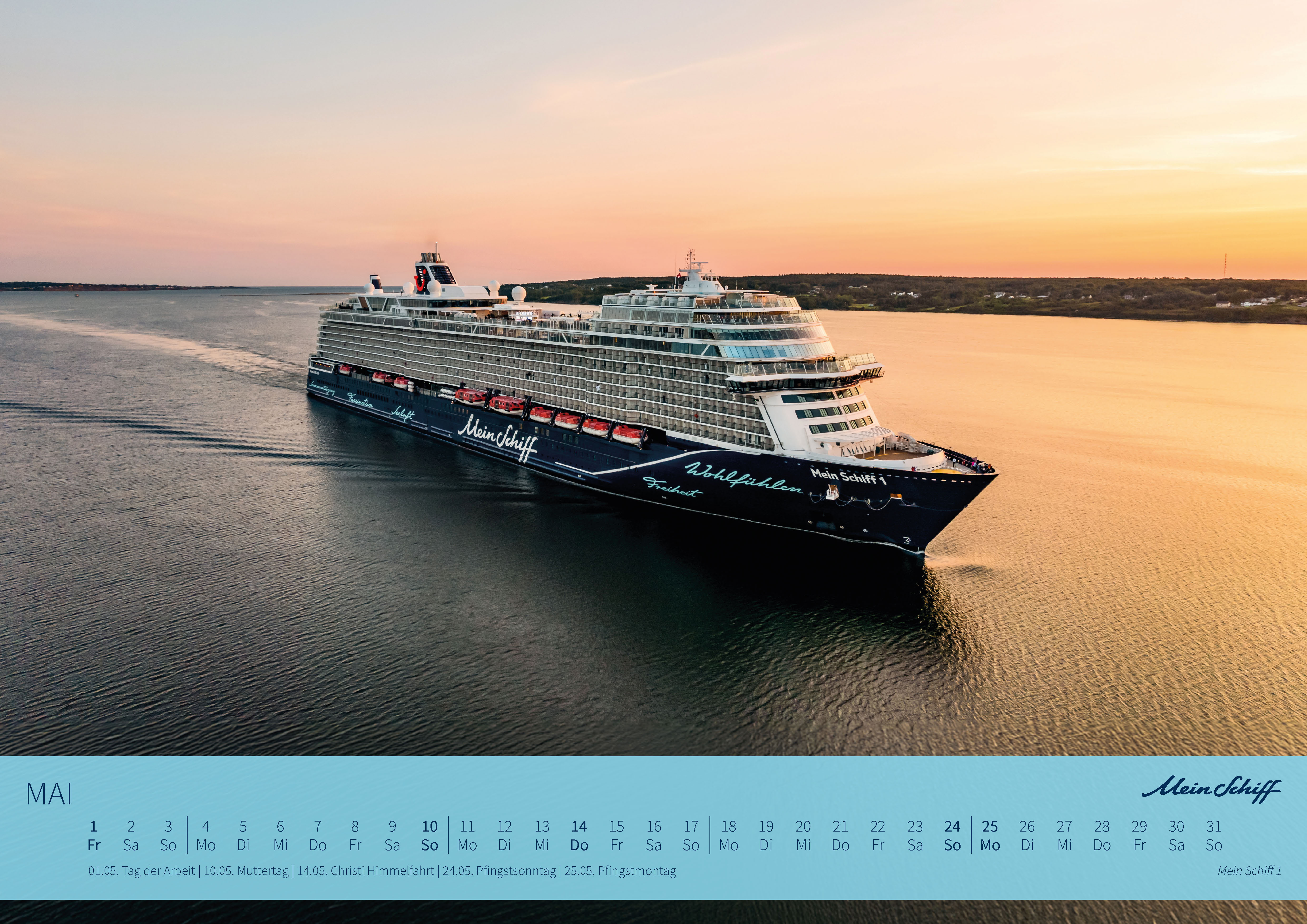 Mein Schiff  Wandkalender A3 2026 