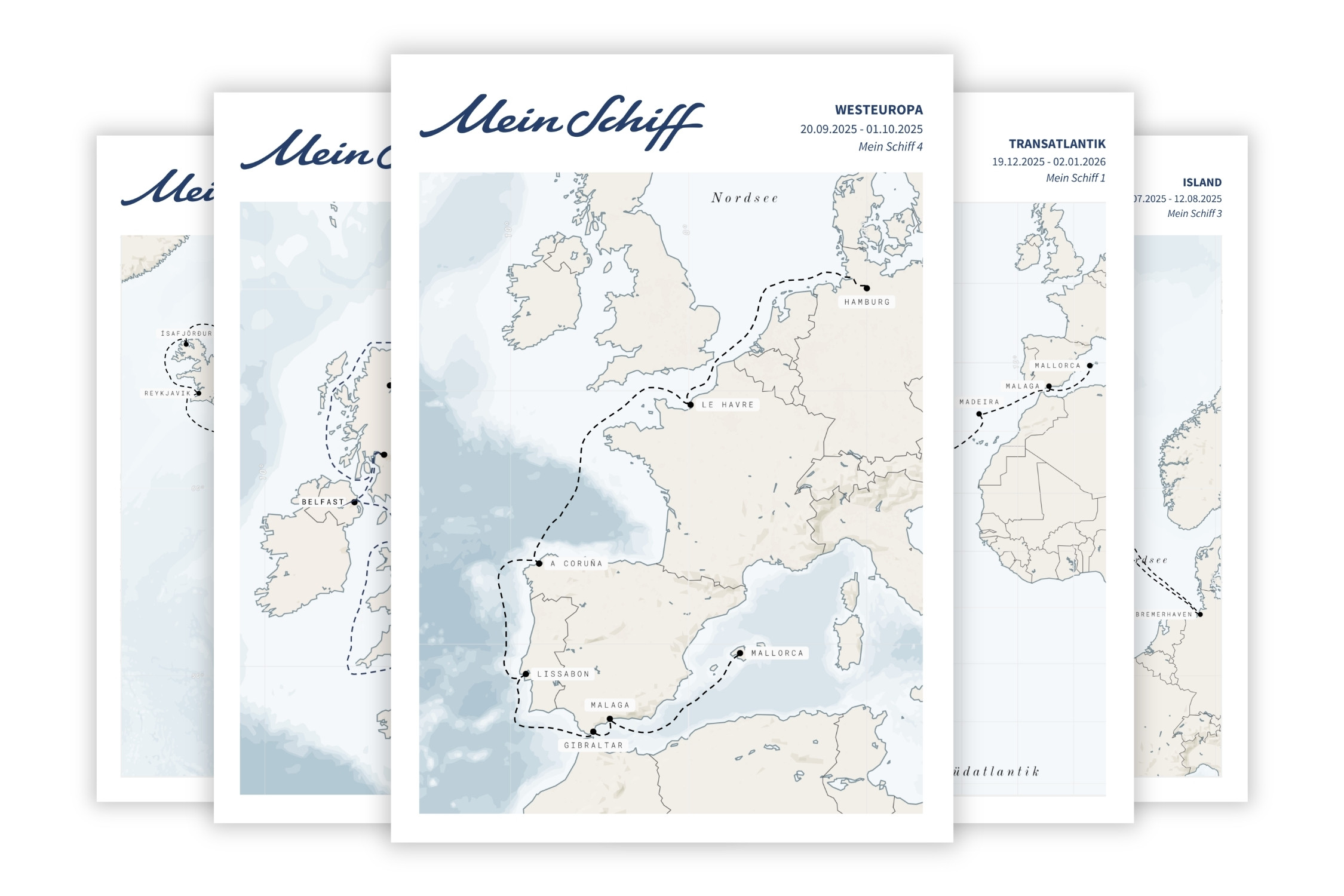 Mein Schiff Seekarten