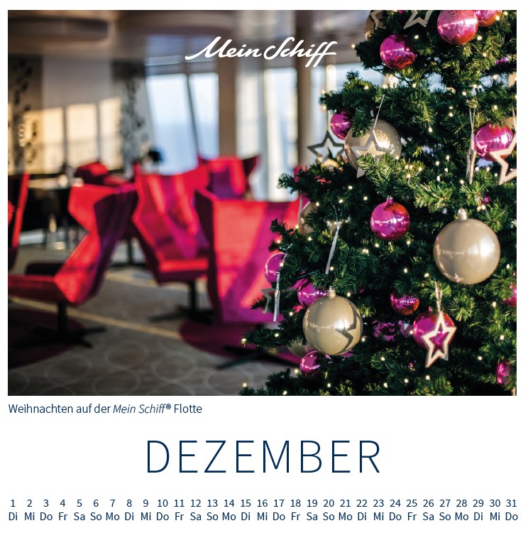 Mein Schiff  Tischkalender mit Holzsockel 2026