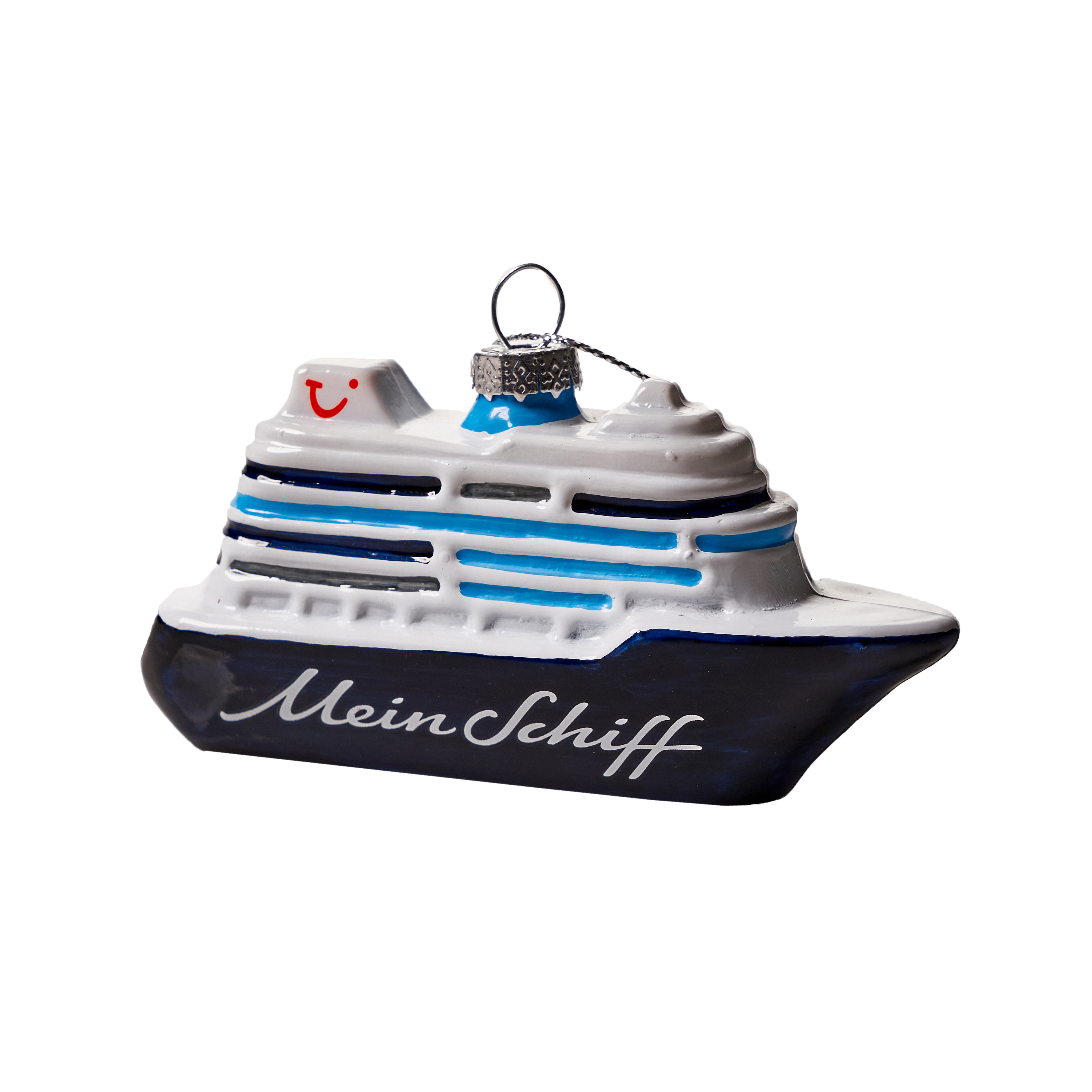 Mein Schiff Weihnachtskugel in Schiffsform