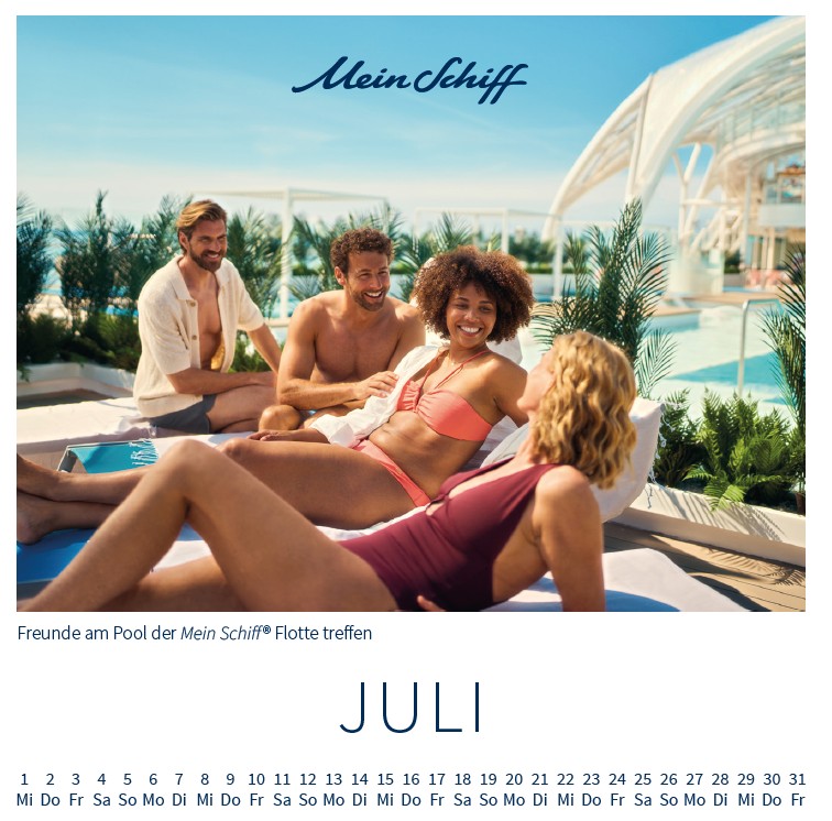 Mein Schiff  Tischkalender mit Holzsockel 2026