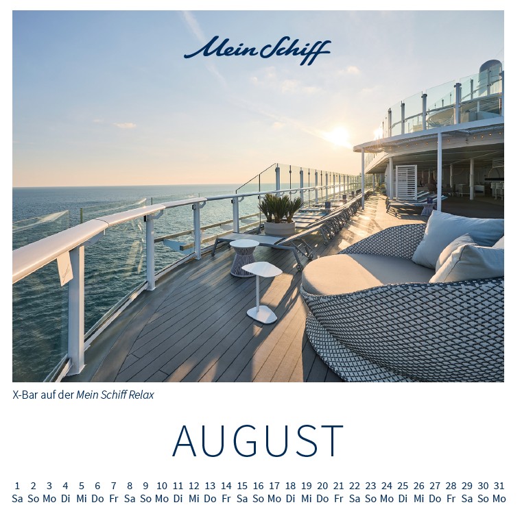 Mein Schiff  Tischkalender mit Holzsockel 2026