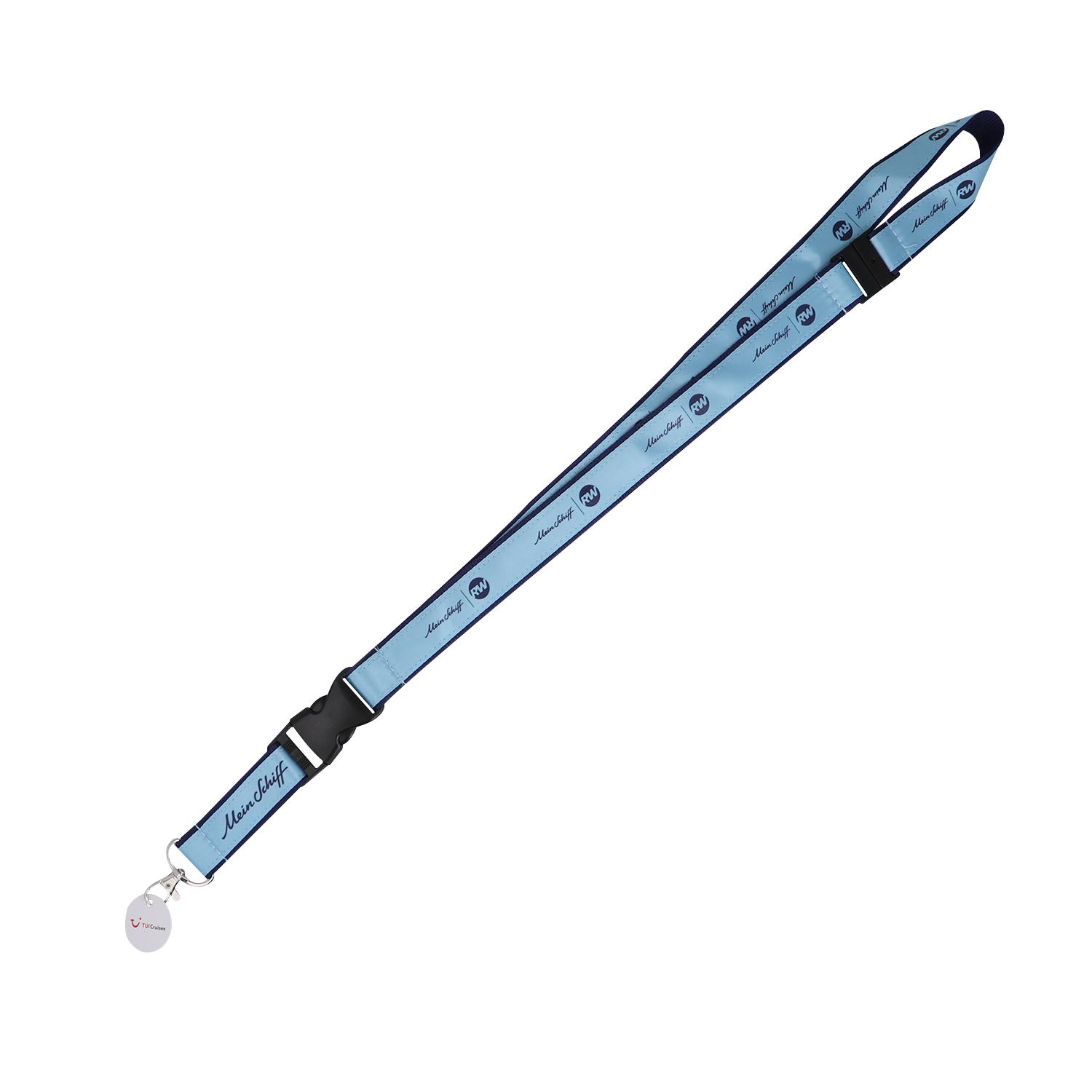 Mein Schiff Lanyard RW Satin ozean blau