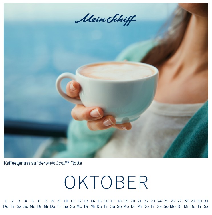 Mein Schiff  Tischkalender mit Holzsockel 2026
